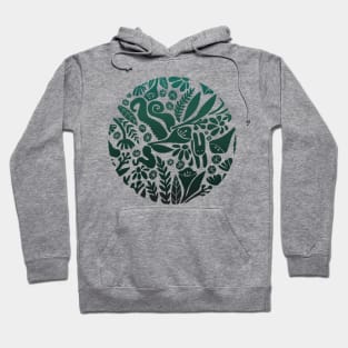 Jackraken Linocut (green) Hoodie